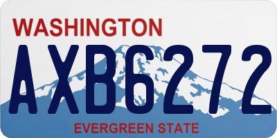 WA license plate AXB6272