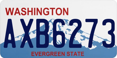 WA license plate AXB6273