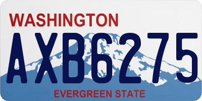 WA license plate AXB6275
