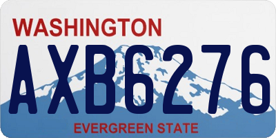 WA license plate AXB6276