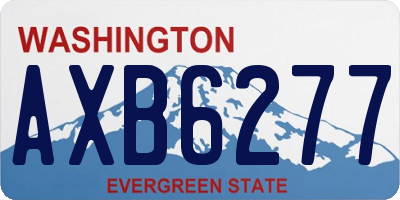 WA license plate AXB6277