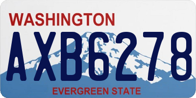 WA license plate AXB6278
