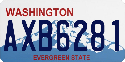 WA license plate AXB6281