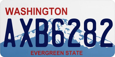 WA license plate AXB6282