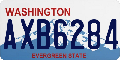 WA license plate AXB6284