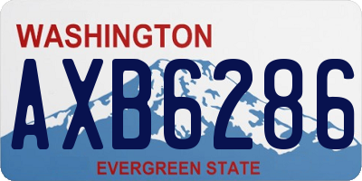 WA license plate AXB6286
