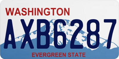 WA license plate AXB6287