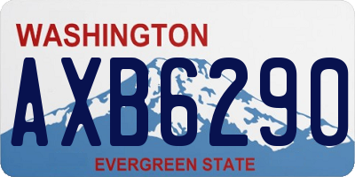 WA license plate AXB6290