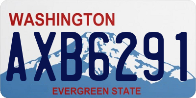 WA license plate AXB6291