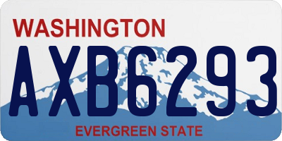 WA license plate AXB6293