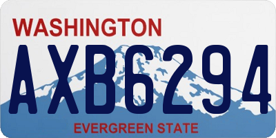 WA license plate AXB6294