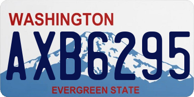 WA license plate AXB6295