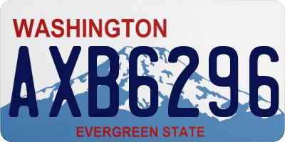WA license plate AXB6296