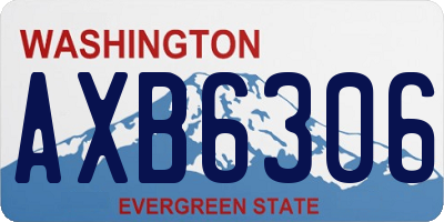 WA license plate AXB6306