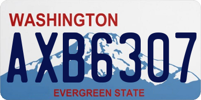 WA license plate AXB6307