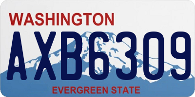 WA license plate AXB6309