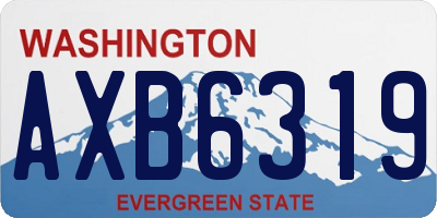 WA license plate AXB6319