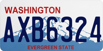 WA license plate AXB6324