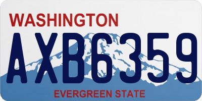 WA license plate AXB6359