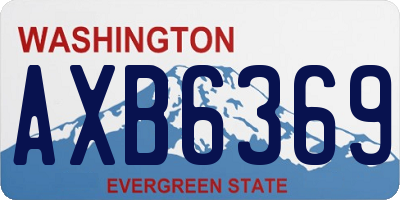 WA license plate AXB6369