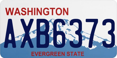 WA license plate AXB6373