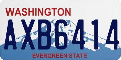 WA license plate AXB6414