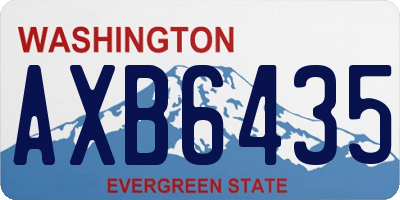 WA license plate AXB6435