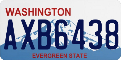 WA license plate AXB6438