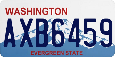 WA license plate AXB6459