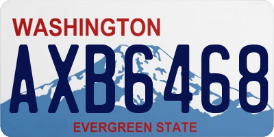 WA license plate AXB6468