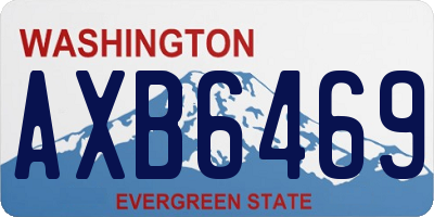 WA license plate AXB6469