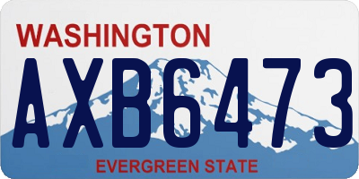 WA license plate AXB6473