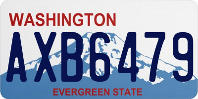 WA license plate AXB6479