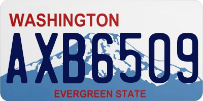 WA license plate AXB6509