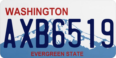 WA license plate AXB6519