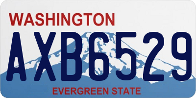 WA license plate AXB6529