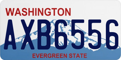 WA license plate AXB6556