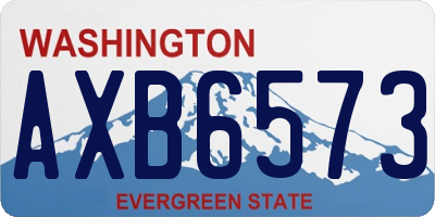 WA license plate AXB6573
