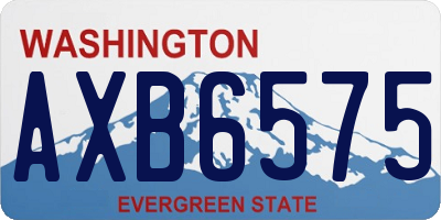 WA license plate AXB6575