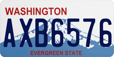 WA license plate AXB6576
