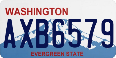 WA license plate AXB6579