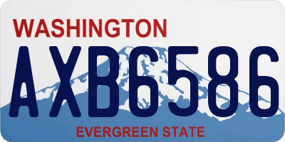 WA license plate AXB6586