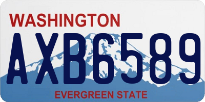 WA license plate AXB6589