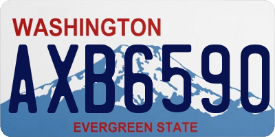 WA license plate AXB6590