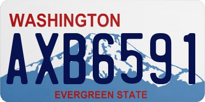 WA license plate AXB6591