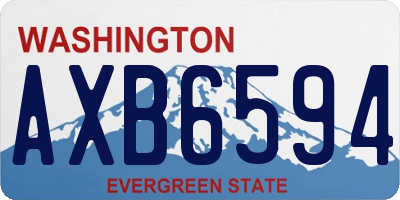 WA license plate AXB6594