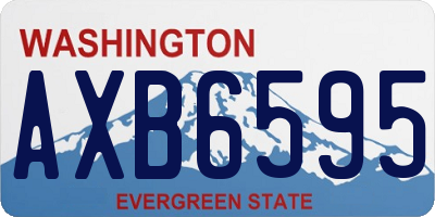 WA license plate AXB6595