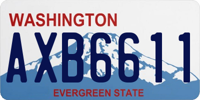 WA license plate AXB6611