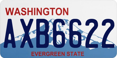 WA license plate AXB6622