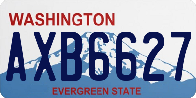 WA license plate AXB6627